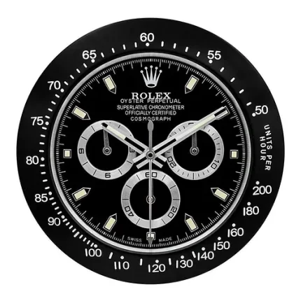 Rolex Daytona Series , Black | Wall Clock