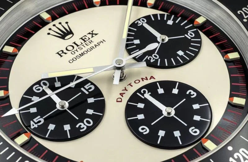 Rolex Daytona Paul Newman Wall Clock | Black Logo